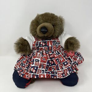 Build-A-Bear Chubby Cubby Vintage Plush‎ Teddy Pinafore Dress Shoes Has Orig Tag